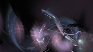 Fantezi kaotik renkli fraktal desen. Soyut Fraktal şekiller. 3D render resimde arka plan veya duvar kağıdı.