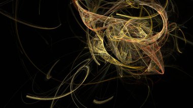 Fantezi kaotik renkli fraktal desen. Soyut Fraktal şekiller. 3D render resimde arka plan veya duvar kağıdı.