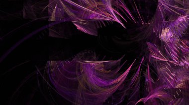 Fantezi kaotik renkli fraktal desen. Soyut Fraktal şekiller. 3D render resimde arka plan veya duvar kağıdı.