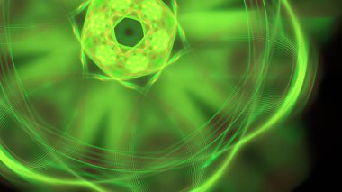 Fantezi kaotik renkli fraktal desen. Soyut Fraktal şekiller. 3D render resimde arka plan veya duvar kağıdı.