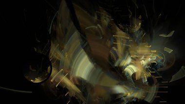 Fantezi kaotik renkli fraktal desen. Soyut Fraktal şekiller. 3D render resimde arka plan veya duvar kağıdı.