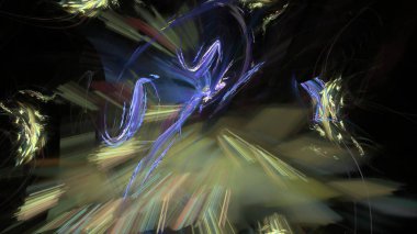 Fantezi kaotik renkli fraktal desen. Soyut Fraktal şekiller. 3D render resimde arka plan veya duvar kağıdı.