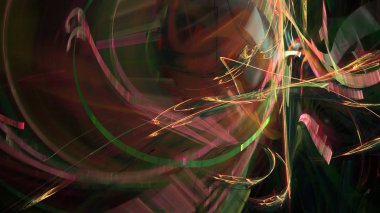 Fantezi kaotik renkli fraktal desen. Soyut Fraktal şekiller. 3D render resimde arka plan veya duvar kağıdı.