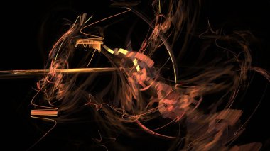 Fantezi kaotik renkli fraktal desen. Soyut Fraktal şekiller. 3D render resimde arka plan veya duvar kağıdı.