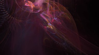 Fantezi kaotik renkli fraktal desen. Soyut Fraktal şekiller. 3D render resimde arka plan veya duvar kağıdı.