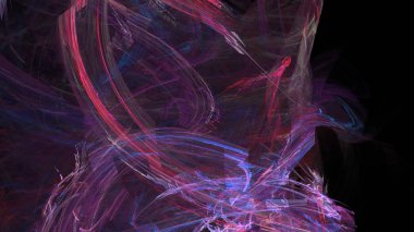 Fantezi kaotik renkli fraktal desen. Soyut Fraktal şekiller. 3D render resimde arka plan veya duvar kağıdı.