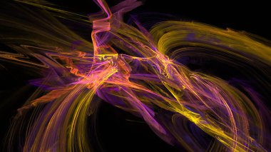 Fantezi kaotik renkli fraktal desen. Soyut Fraktal şekiller. 3D render resimde arka plan veya duvar kağıdı.