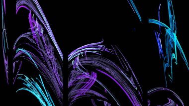 Fantezi kaotik renkli fraktal desen. Soyut Fraktal şekiller. 3D render resimde arka plan veya duvar kağıdı.