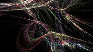 Fantezi kaotik renkli fraktal desen. Soyut Fraktal şekiller. 3D render resimde arka plan veya duvar kağıdı.