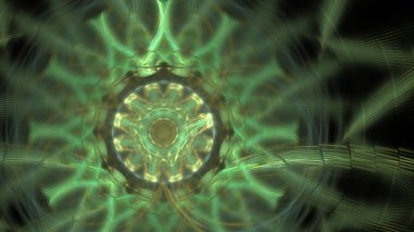 Fantezi kaotik renkli fraktal desen. Soyut Fraktal şekiller. 3D render resimde arka plan veya duvar kağıdı.