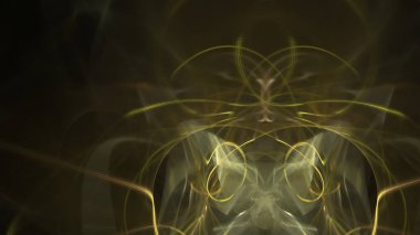 Fantezi kaotik renkli fraktal desen. Soyut Fraktal şekiller. 3D render resimde arka plan veya duvar kağıdı.