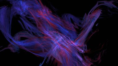 Fantezi kaotik renkli fraktal desen. Soyut Fraktal şekiller. 3D render resimde arka plan veya duvar kağıdı.