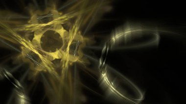 Fantezi kaotik renkli fraktal desen. Soyut Fraktal şekiller. 3D render resimde arka plan veya duvar kağıdı.