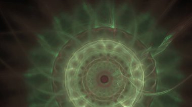 Fantezi kaotik renkli fraktal desen. Soyut Fraktal şekiller. 3D render resimde arka plan veya duvar kağıdı.