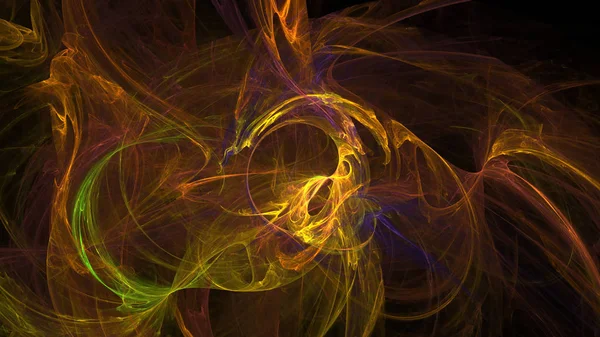 Fantasía Caótica Patrón Fractal Colorido Formas Fractales Abstractas Fondo Ilustración — Foto de Stock