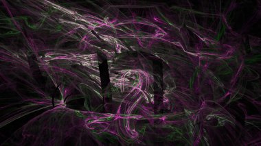 Fantezi kaotik renkli fraktal desen. Soyut Fraktal şekiller. 3D render resimde arka plan veya duvar kağıdı.