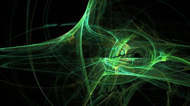 Fantezi kaotik renkli fraktal desen. Soyut Fraktal şekiller. 3D render resimde arka plan veya duvar kağıdı.