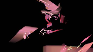 Fantezi kaotik renkli fraktal desen. Soyut Fraktal şekiller. 3D render resimde arka plan veya duvar kağıdı.