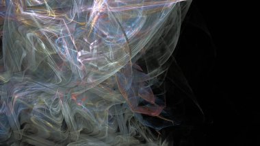 Fantezi kaotik renkli fraktal desen. Soyut Fraktal şekiller. 3D render resimde arka plan veya duvar kağıdı.