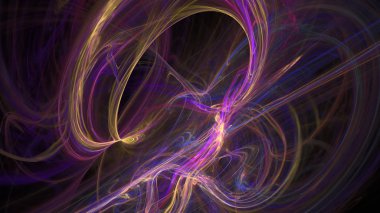 Fantezi kaotik renkli fraktal desen. Soyut Fraktal şekiller. 3D render resimde arka plan veya duvar kağıdı.