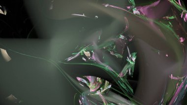 Fantezi kaotik renkli fraktal desen. Soyut Fraktal şekiller. 3D render resimde arka plan veya duvar kağıdı.