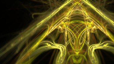 Fantezi kaotik renkli fraktal desen. Soyut Fraktal şekiller. 3D render resimde arka plan veya duvar kağıdı.