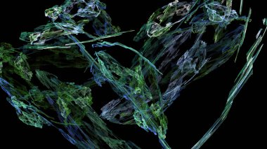 Fantezi kaotik renkli fraktal desen. Soyut Fraktal şekiller. 3D render resimde arka plan veya duvar kağıdı.