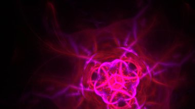 Fantezi kaotik renkli fraktal desen. Soyut Fraktal şekiller. 3D render resimde arka plan veya duvar kağıdı.