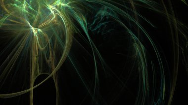 Fantezi kaotik renkli fraktal desen. Soyut Fraktal şekiller. 3D render resimde arka plan veya duvar kağıdı.