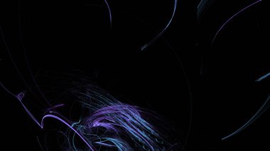 Fantezi kaotik renkli fraktal desen. Soyut Fraktal şekiller. 3D render resimde arka plan veya duvar kağıdı.