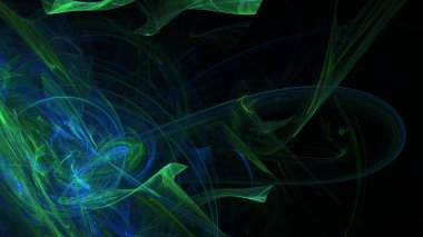 Fantezi kaotik renkli fraktal desen. Soyut Fraktal şekiller. 3D render resimde arka plan veya duvar kağıdı.