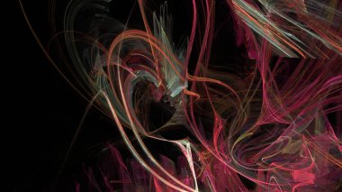 Fantezi kaotik renkli fraktal desen. Soyut Fraktal şekiller. 3D render resimde arka plan veya duvar kağıdı.