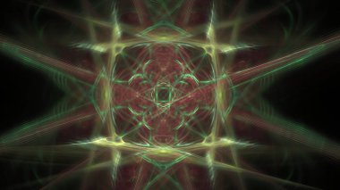 Fantezi kaotik renkli fraktal desen. Soyut Fraktal şekiller. 3D render resimde arka plan veya duvar kağıdı.