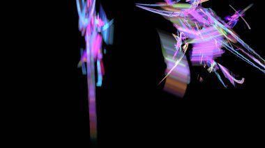 Fantezi kaotik renkli fraktal desen. Soyut Fraktal şekiller. 3D render resimde arka plan veya duvar kağıdı.