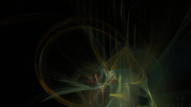 Fantezi kaotik renkli fraktal desen. Soyut Fraktal şekiller. 3D render resimde arka plan veya duvar kağıdı.