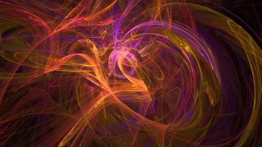 Fantezi kaotik renkli fraktal desen. Soyut Fraktal şekiller. 3D render resimde arka plan veya duvar kağıdı.