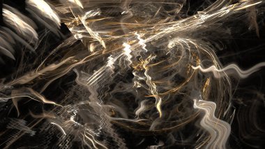 Fantezi kaotik renkli fraktal desen. Soyut Fraktal şekiller. 3D render resimde arka plan veya duvar kağıdı.