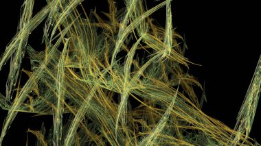 Fantezi kaotik renkli fraktal desen. Soyut Fraktal şekiller. 3D render resimde arka plan veya duvar kağıdı.