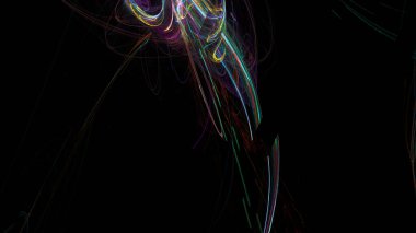 Fantezi kaotik renkli fraktal desen. Soyut Fraktal şekiller. 3D render resimde arka plan veya duvar kağıdı.