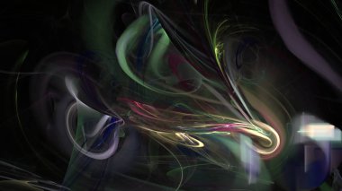 Fantezi kaotik renkli fraktal desen. Soyut Fraktal şekiller. 3D render resimde arka plan veya duvar kağıdı.