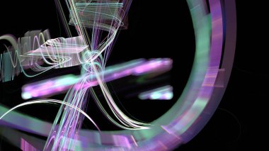 Fantezi kaotik renkli fraktal desen. Soyut Fraktal şekiller. 3D render resimde arka plan veya duvar kağıdı.