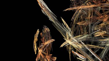 Fantezi kaotik renkli fraktal desen. Soyut Fraktal şekiller. 3D render resimde arka plan veya duvar kağıdı.