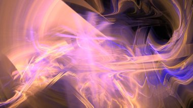 Fantezi kaotik renkli fraktal desen. Soyut Fraktal şekiller. 3D render resimde arka plan veya duvar kağıdı.