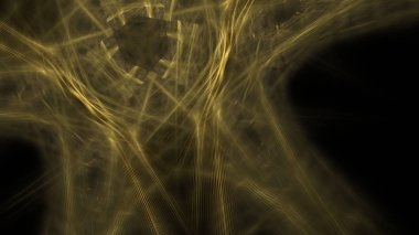 Fantezi kaotik renkli fraktal desen. Soyut Fraktal şekiller. 3D render resimde arka plan veya duvar kağıdı.