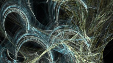 Fantezi kaotik renkli fraktal desen. Soyut Fraktal şekiller. 3D render resimde arka plan veya duvar kağıdı.