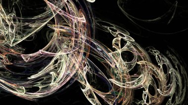 Fantezi kaotik renkli fraktal desen. Soyut Fraktal şekiller. 3D render resimde arka plan veya duvar kağıdı.