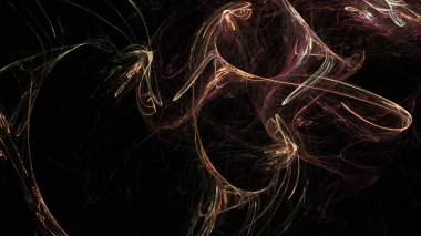 Fantezi kaotik renkli fraktal desen. Soyut Fraktal şekiller. 3D render resimde arka plan veya duvar kağıdı.