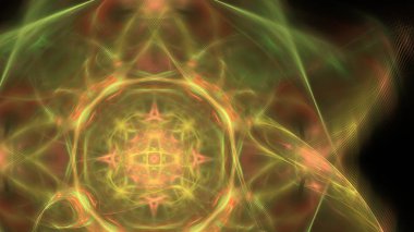 Fantezi kaotik renkli fraktal desen. Soyut Fraktal şekiller. 3D render resimde arka plan veya duvar kağıdı.