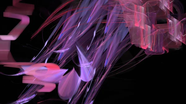 Fantezi kaotik renkli fraktal desen. Soyut Fraktal şekiller. 3D render resimde arka plan veya duvar kağıdı.