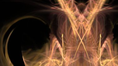 Fantezi kaotik renkli fraktal desen. Soyut Fraktal şekiller. 3D render resimde arka plan veya duvar kağıdı.